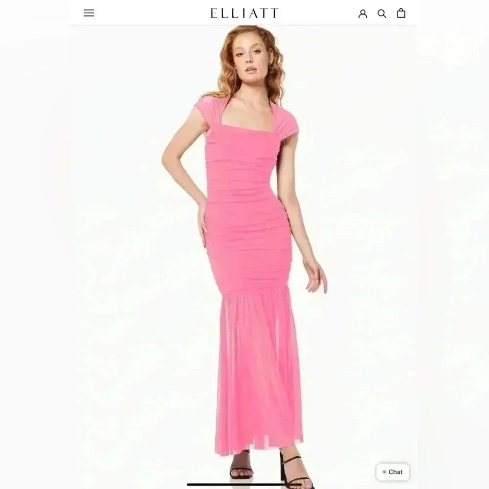 NWT Elliatt Capra Maxi Hot Pink Dress Size XS